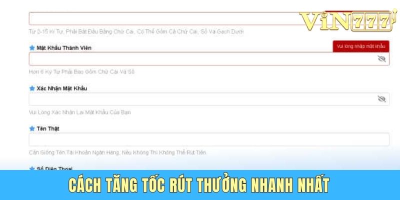 Cách tăng tốc rút thưởng nhanh nhất