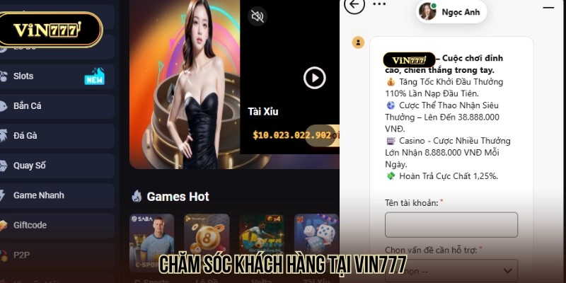 Dịch vụ CSKH VIN777 chất lượng cao